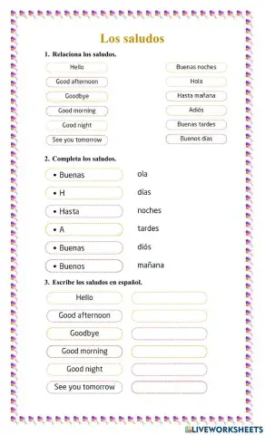 Los saludos