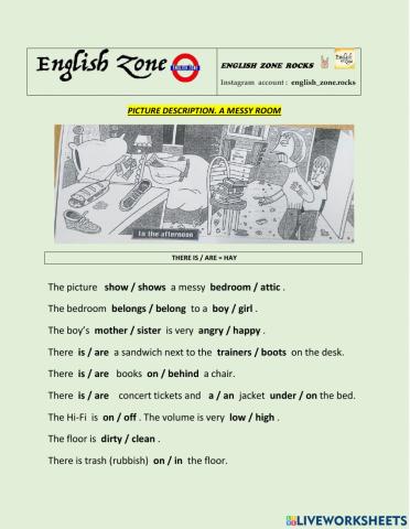 Picture Description:  a Messy Bedroom