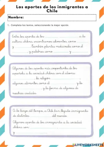 Los inmigrantes a Chile