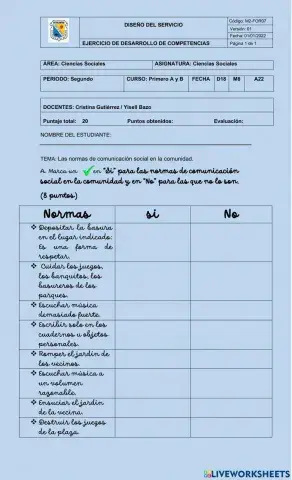 Normas de convivencia