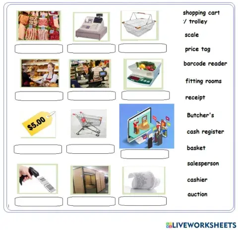 Shopping vocabualry