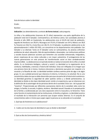 Guia de lectura identidad