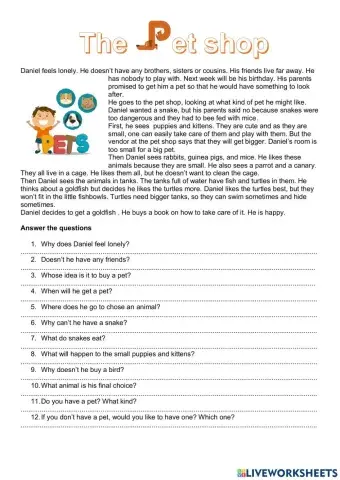 Easy-reading-the-pet-shop-reading-comprehension-exercises-144255