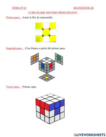 Cubo rubik metodo principiante
