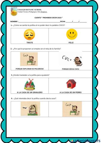 Cuento probihido decir caca