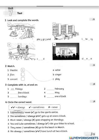 Unit 7: Places to go