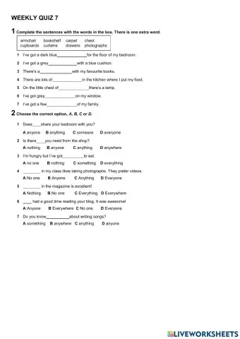 Anyone, someone, anything, etc