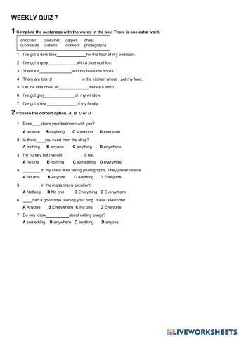 Anyone, someone, anything, etc