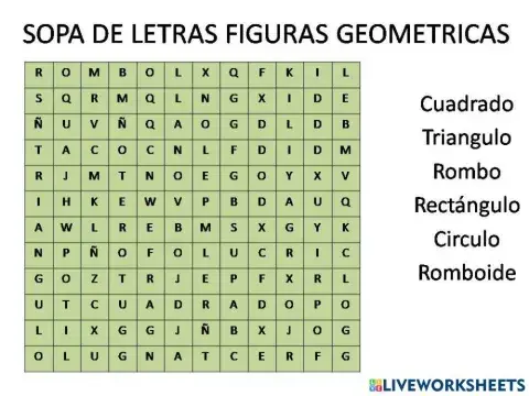 Sopa de letras matematicas