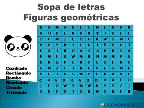 Sopa de letras Matemáticas