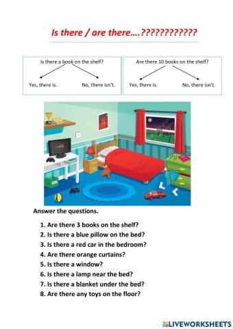 There is-are  My bedroom