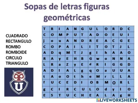 Sopa de letras geometria