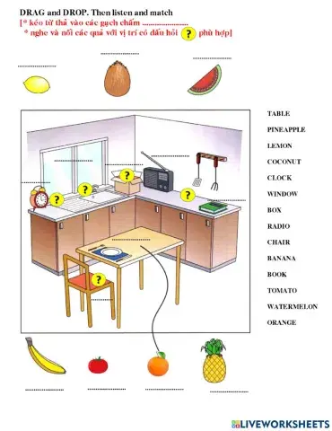 Vocabulary and listening