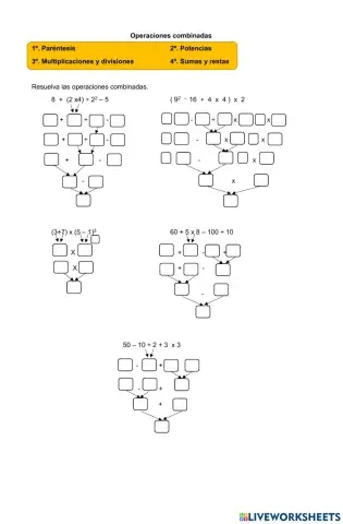 Operaciones combinadas