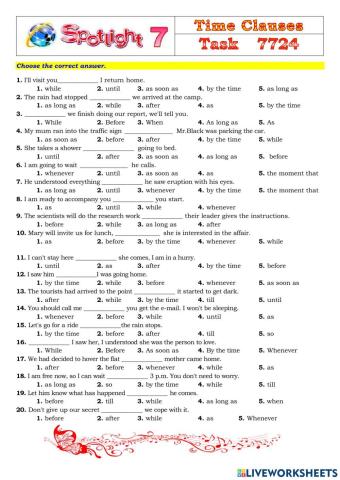 Spotlight 7 Task 7724