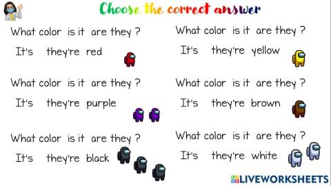 Grammar Color -It's - Theyr'e
