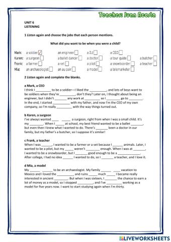 What did you want to be when you were a child?