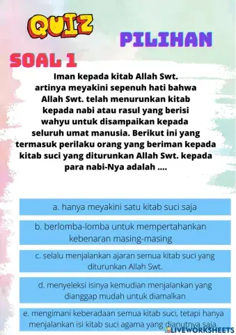Iman kepada kitab-kitab allah swt