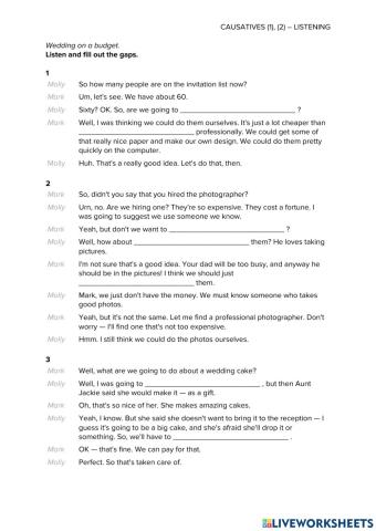 CAUSATIVES (1), (2) – REVIEW – GUIDED DISCOVERY