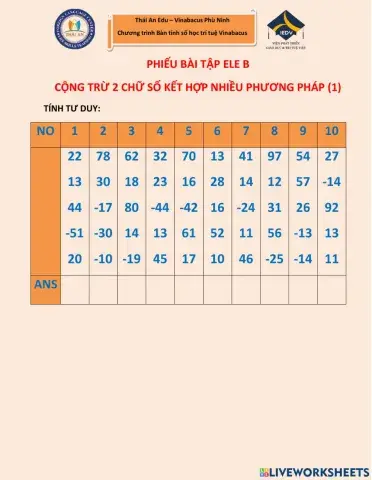 Ele B-Cộng trừ 2 chữ số kết hợp nhiều phương pháp (1)