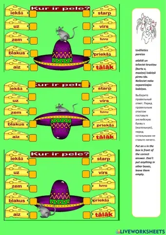 Prepositions of place in Latvian