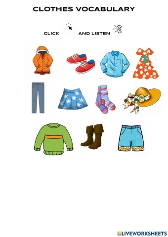 Clothes - VOCABULARY