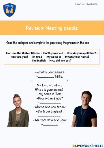 Revision- meeting people