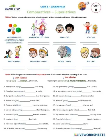 UNIT 8 - Comparatives and Superlatives