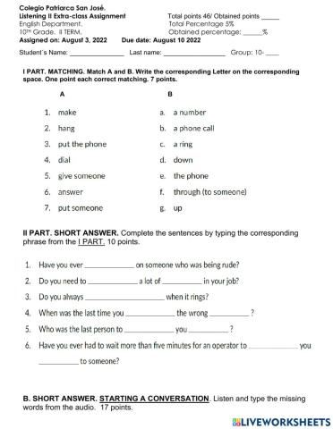 10TH 2 EXTRA-CLASS. 2 TERM. 