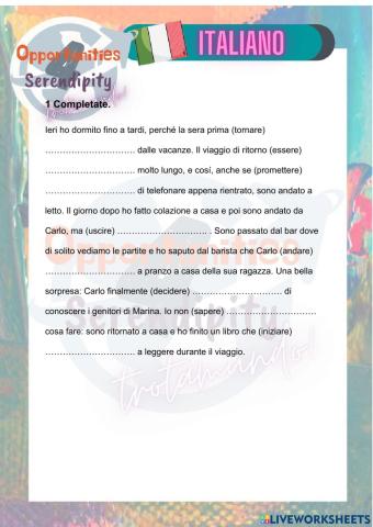 Progetto italiano, tarea 11