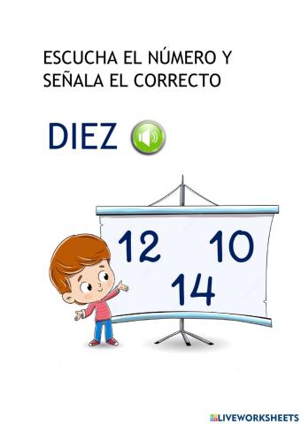 Números 10 al 19 (ejercicio listen) (2)