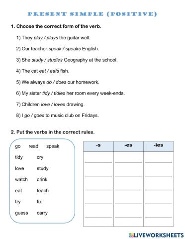 Present simole (positive)