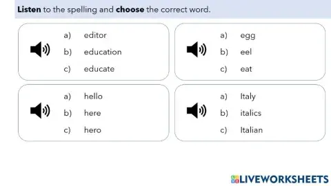 L10 - A5 - Alphabet, Spelling, Listening and Reading