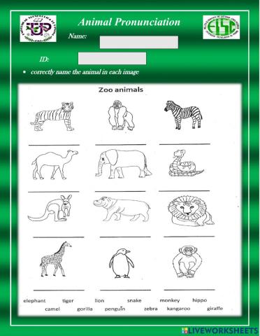 Animal pronunciation