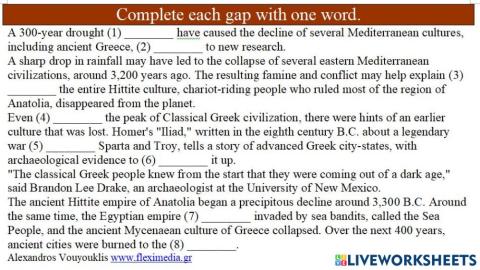 Egypt open cloze test