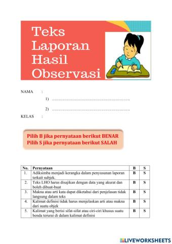 Kaidah kebahasaan teks LHO