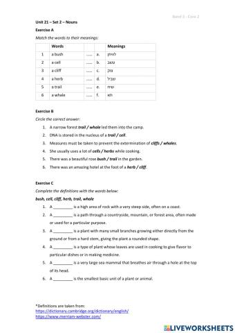 Band 3 (Core 2) - Unit 21 - Set 2