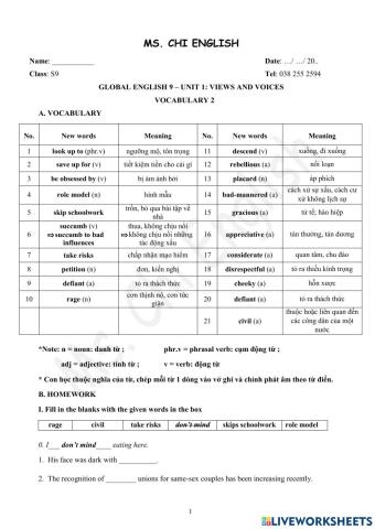 Foreign Teacher-S9-Week 2-U1-Vocab2