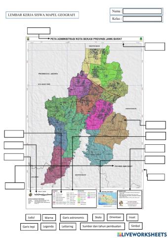 Komponen peta kelas x