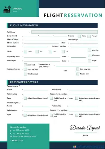 Flight Reservation Roleplay