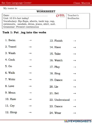 Unit 10 It's hot today!