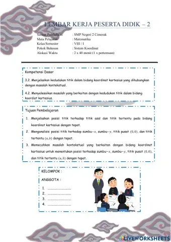LKPD 2 - SISTEM KOORDINAT KARTESIUS