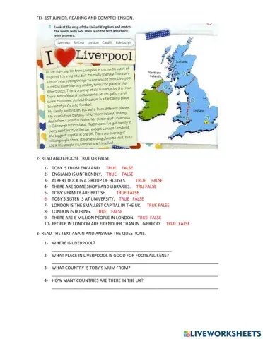 Reading and comprehension