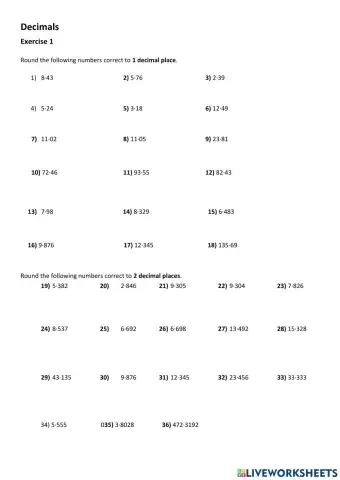 L3 Numeracy page 3 Decimals