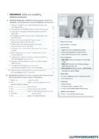 Can, could, be able to