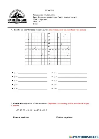 Control Tema Números Enteros