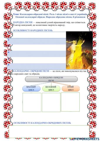 УНТ. Календарно-обрядові пісні