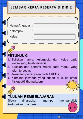 Mengidentifikasi Kedudukan Dua Garis