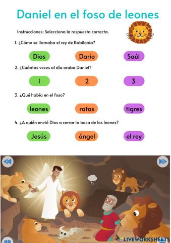 Daniel en el foso de los leones