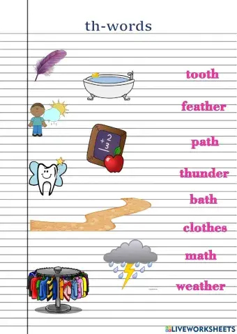 Th sounds + words phonics